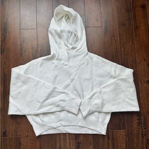 Chic White knit Hoodie